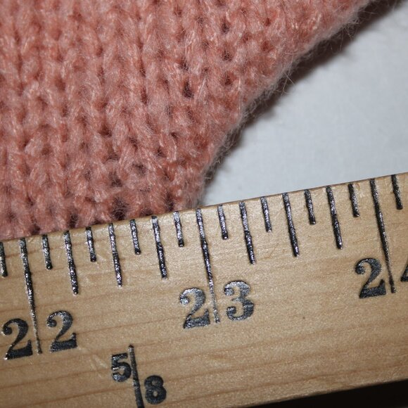 Petal Pup Sz S Camel Burgundy Striped Multicolor Acrylic Wool Knit Wrap Sweater - Picture 13 of 14